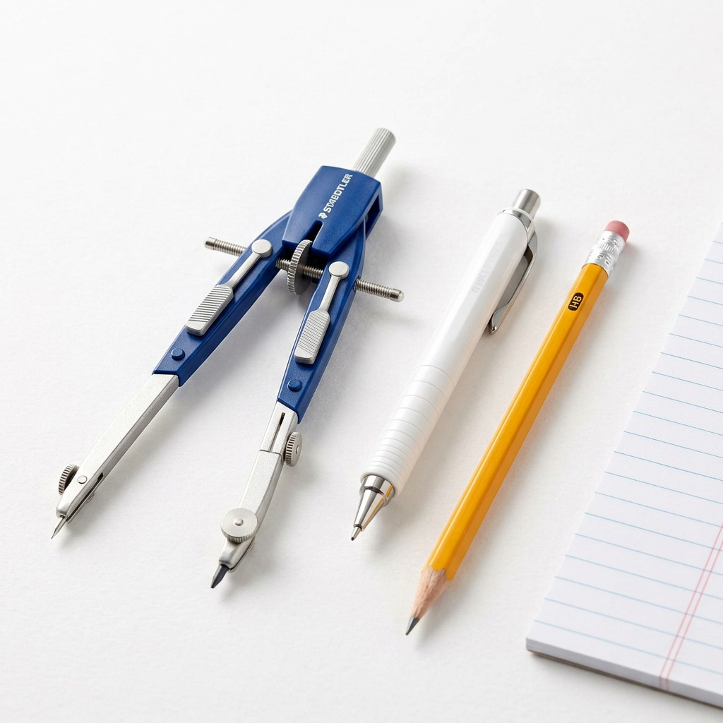 High-resolution hero shot of the STAEDTLER Mars 552 Comfort Compass on a seamless white background.