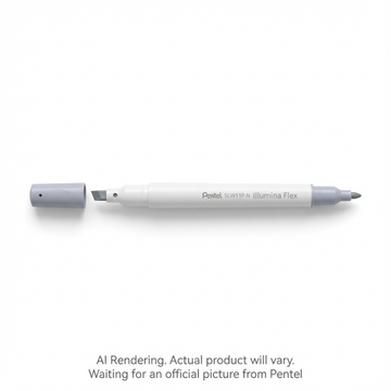 Illumina Flex Liquid Highlighter, Dual Tip - Chisel and Bullet, Pastel Gray