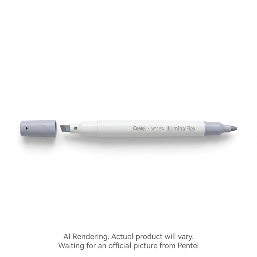 Illumina Flex Liquid Highlighter, Dual Tip - Chisel and Bullet, Pastel Gray