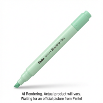 Illumina Flex Liquid Highlighter, Dual Tip - Chisel and Bullet, Pastel Green