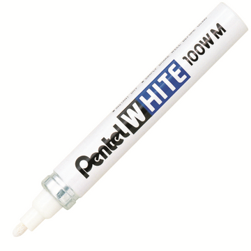 White Permanent Marker, Medium Point (3.9mm)