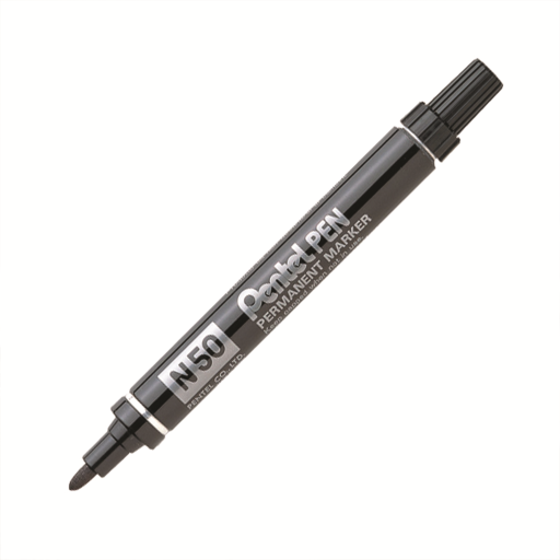 Pentel Permanent Marker, Bullet Tip, Black Ink
