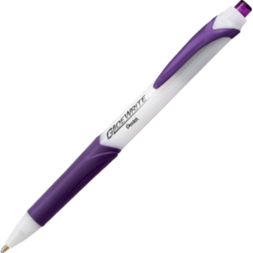 GlideWrite Ballpoint Pen with TechnIFlo Ink, (1.0mm) Bold Point, Violet Ink