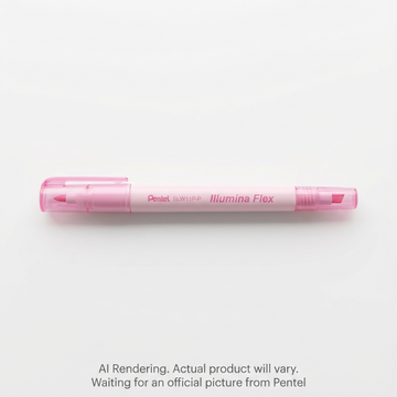 Illumina Flex Liquid Highlighter, Dual Tip - Chisel and Bullet, Pastel Pink