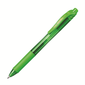 EnerGel-X – Retractable gel pen, 0.7 mm metal tip, lime green ink