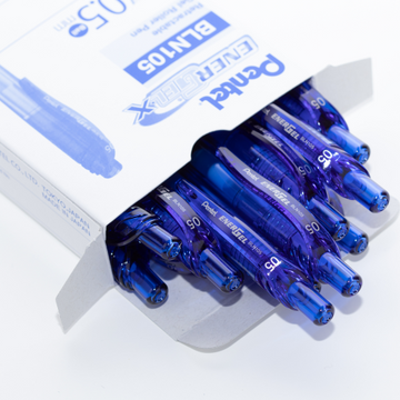 EnerGel-X – Retractable gel pen 0.5 mm, needle tip, blue ink