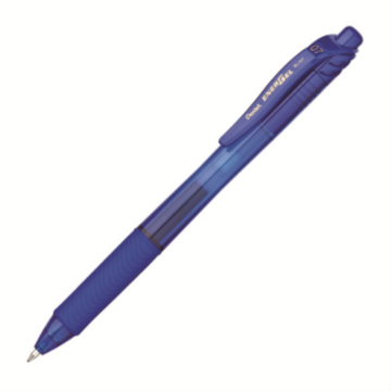EnerGel-X – Retractable gel pen, 0.7 mm metal tip, blue ink