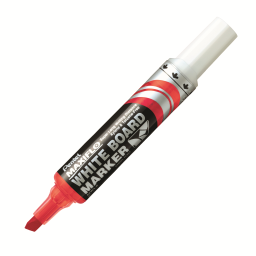 Maxiflo – Whiteboard marker, chisel tip 2.0/5.7 mm, red ink