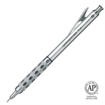 GraphGear 1000 Retractable Mechanical Drafting Pencil (0.5mm), Black Accents, Gift Case