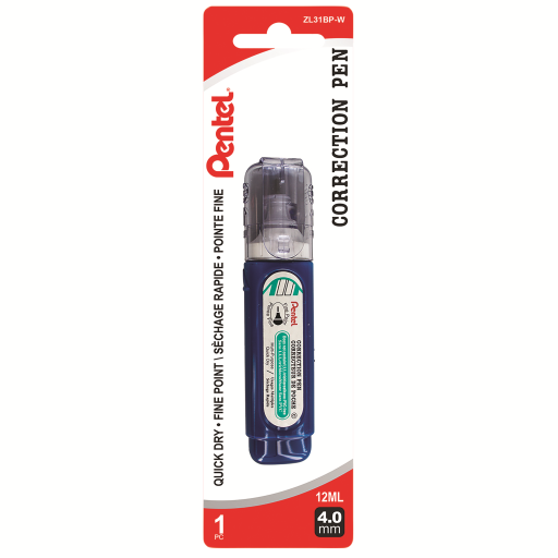 Fine-tip correction pen 12 ml – White correction ink