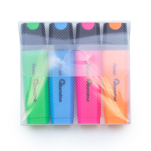 Illumina Liquid Highlighter, Chisel Tip, 4-Count Assorted Pouch