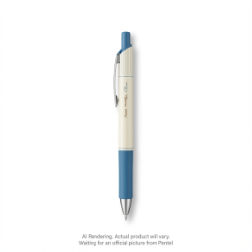 EnerGel Clena – Stylo gel liquide rétractable 0,5 mm, pointe aiguille, accent bleu, encre bleue – photo du produit Pentel