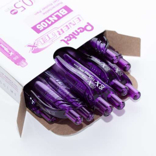 EnerGel-X – Stylo gel rétractable 0,5 mm, encre violette – photo du produit Pentel