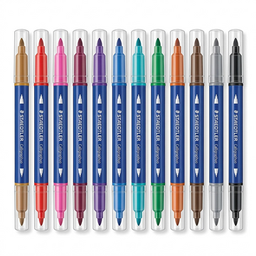 STAEDTLER Calligraph Duo – 12 marqueurs à double pointe, réf. 3005TB12A6 — vue du produit 1