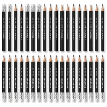 STAEDTLER Norica – 24 crayons graphite HB noirs, réf. 13249-CB2411 — vue du produit sur fond clair