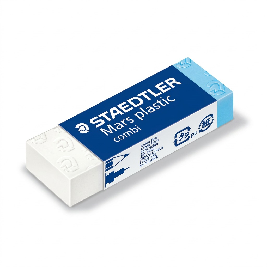 STAEDTLER Mars plastic combi – Gomme combinée, réf. 526-508-02 — vue sur fond clair