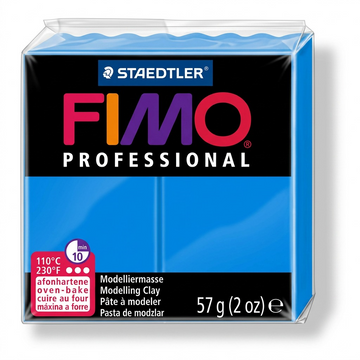 FIMO Professional – Pâte bleu pur 57 g, réf. 8005-300 — vue du produit sur fond clair