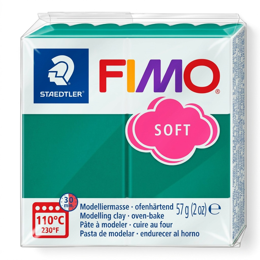 FIMO Soft – Pâte émeraude 57 g, réf. 8020-56 — vue de l’emballage