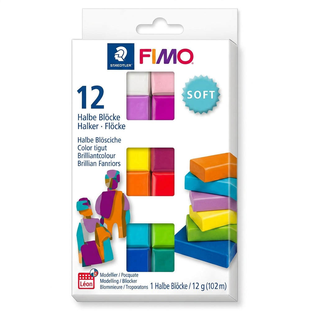 FIMO Soft – Lot de 12 couleurs brillantes, réf. 8023-C12-2 — vue 1