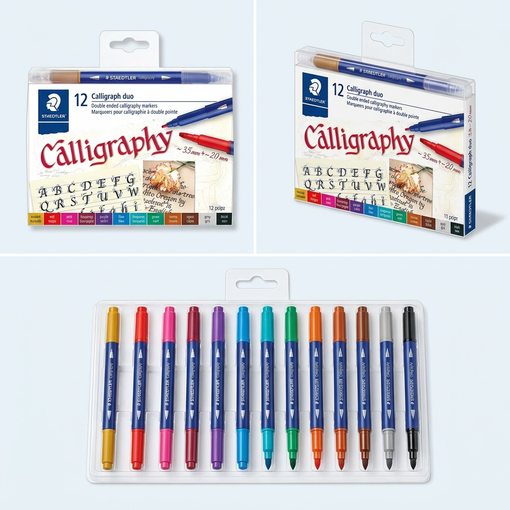 STAEDTLER Calligraph Duo – 12 marqueurs à double pointe, réf. 3005TB12A6 — vue du produit 5
