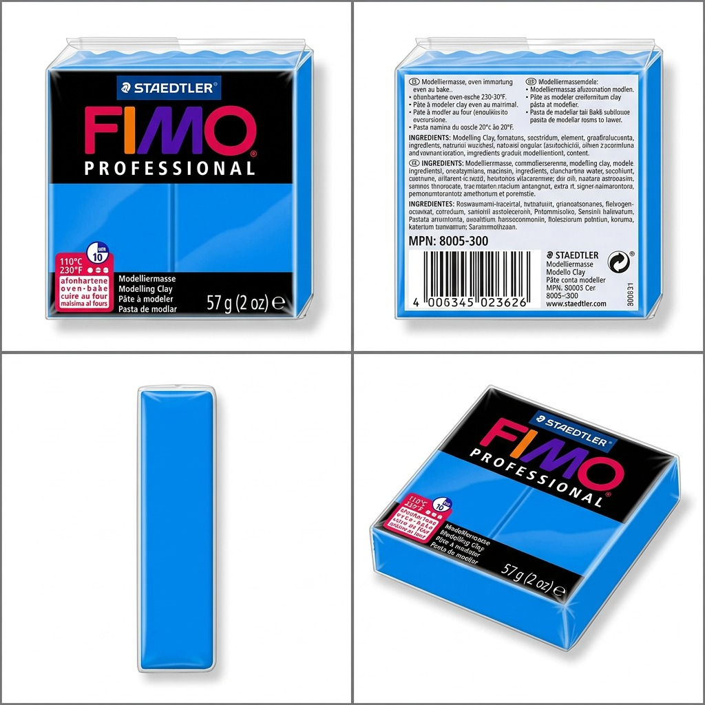 FIMO Professional – Pâte bleu pur 57 g, réf. 8005-300 — vue 5