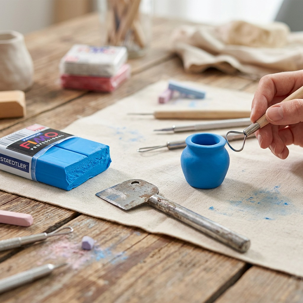 FIMO Professional – Pâte bleu pur 57 g, réf. 8005-300 — exemple de présentation ou d’utilisation