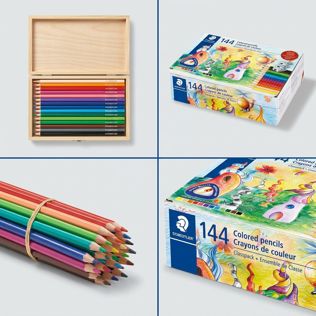 STAEDTLER 144 crayons couleur avec 3 taille-crayons, réf. 177-C144A6 — vue du produit 5