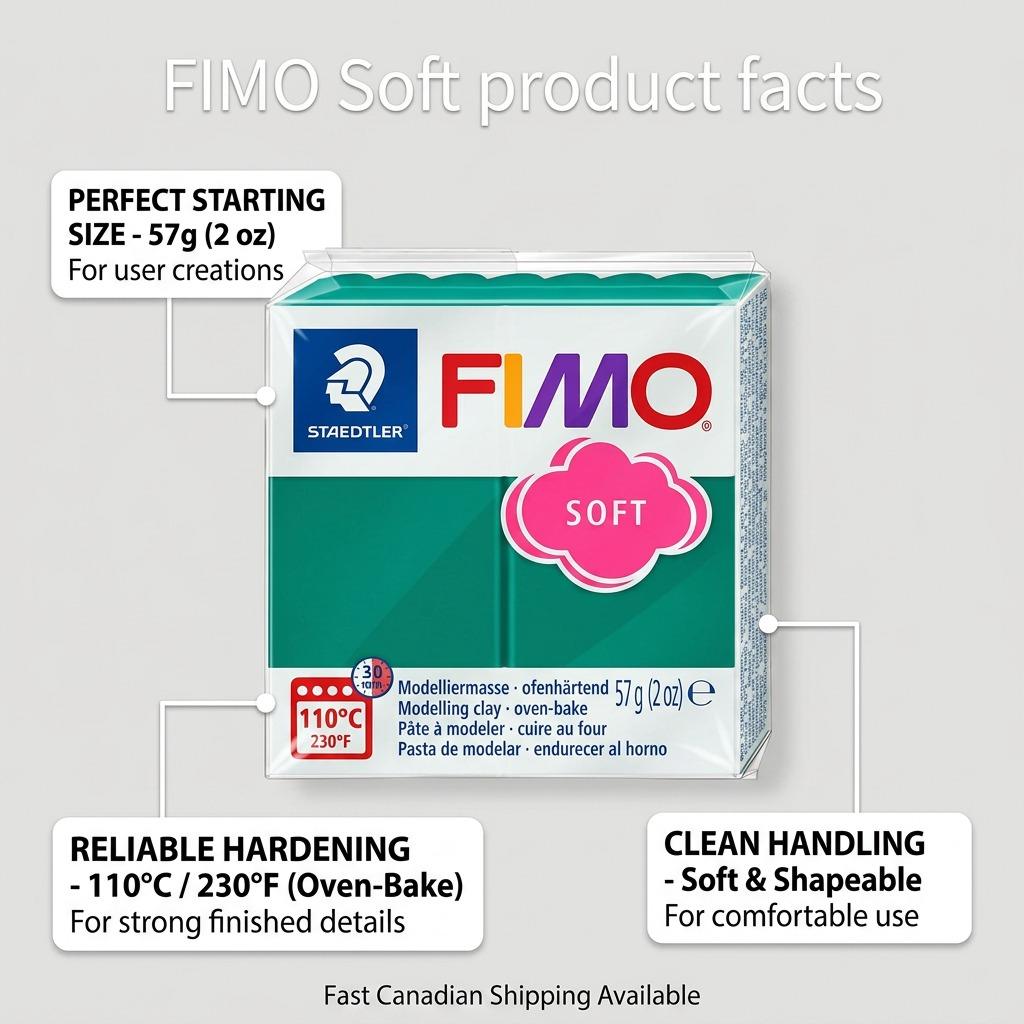 FIMO Soft – Pâte émeraude 57 g, réf. 8020-56 — détail du produit