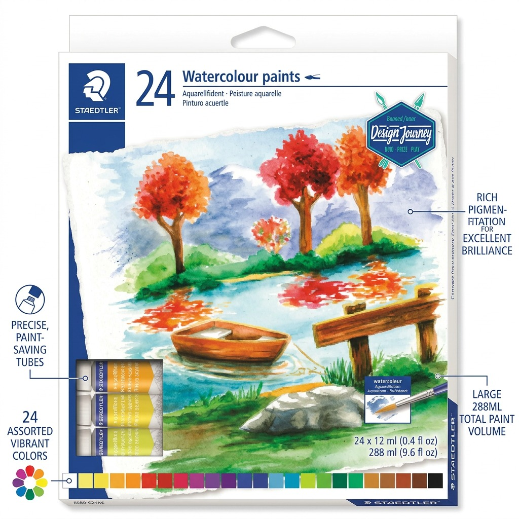 STAEDTLER – Lot de 24 peintures aquarelle tubes 12 ml, réf. 8880-C24-02 — vue 7