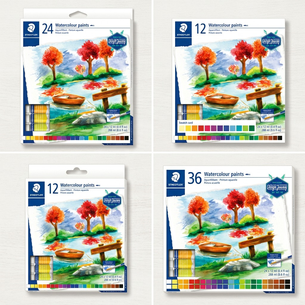 STAEDTLER – Lot de 24 peintures aquarelle tubes 12 ml, réf. 8880-C24-02 — vue 6
