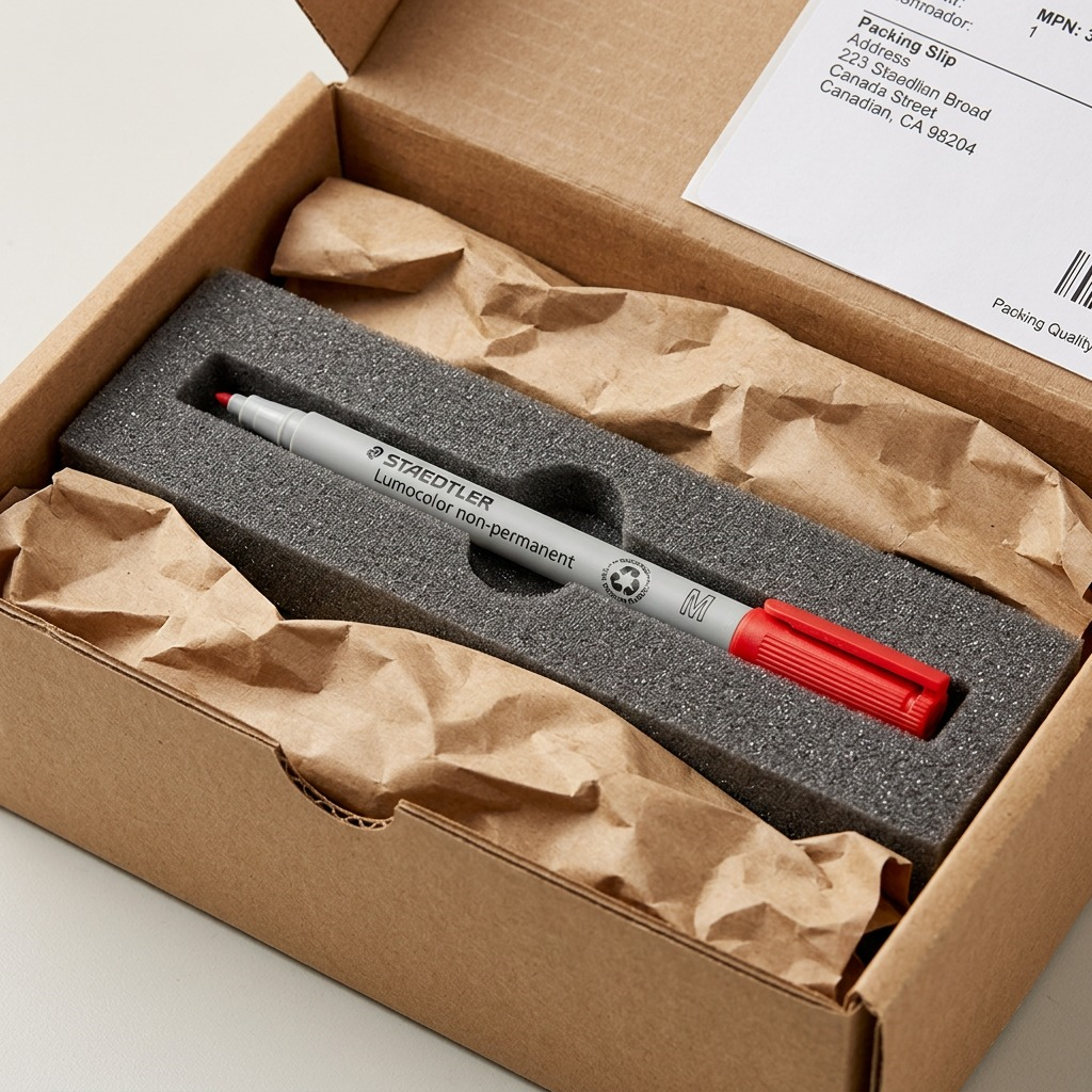 STAEDTLER Lumocolor – Marqueur rouge non permanent moyen, réf. 315-2-10 — vue du produit 7