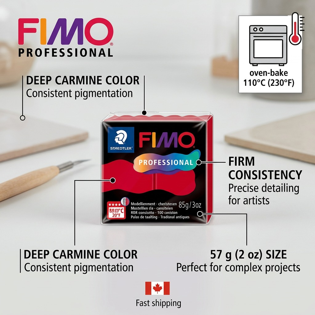 FIMO Professional – Pâte carmin 57 g, réf. 8040-29 — vue 6