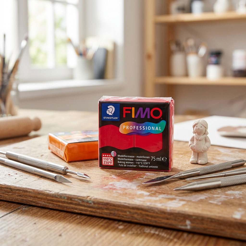 FIMO Professional – Pâte carmin 57 g, réf. 8040-29 — vue de détail