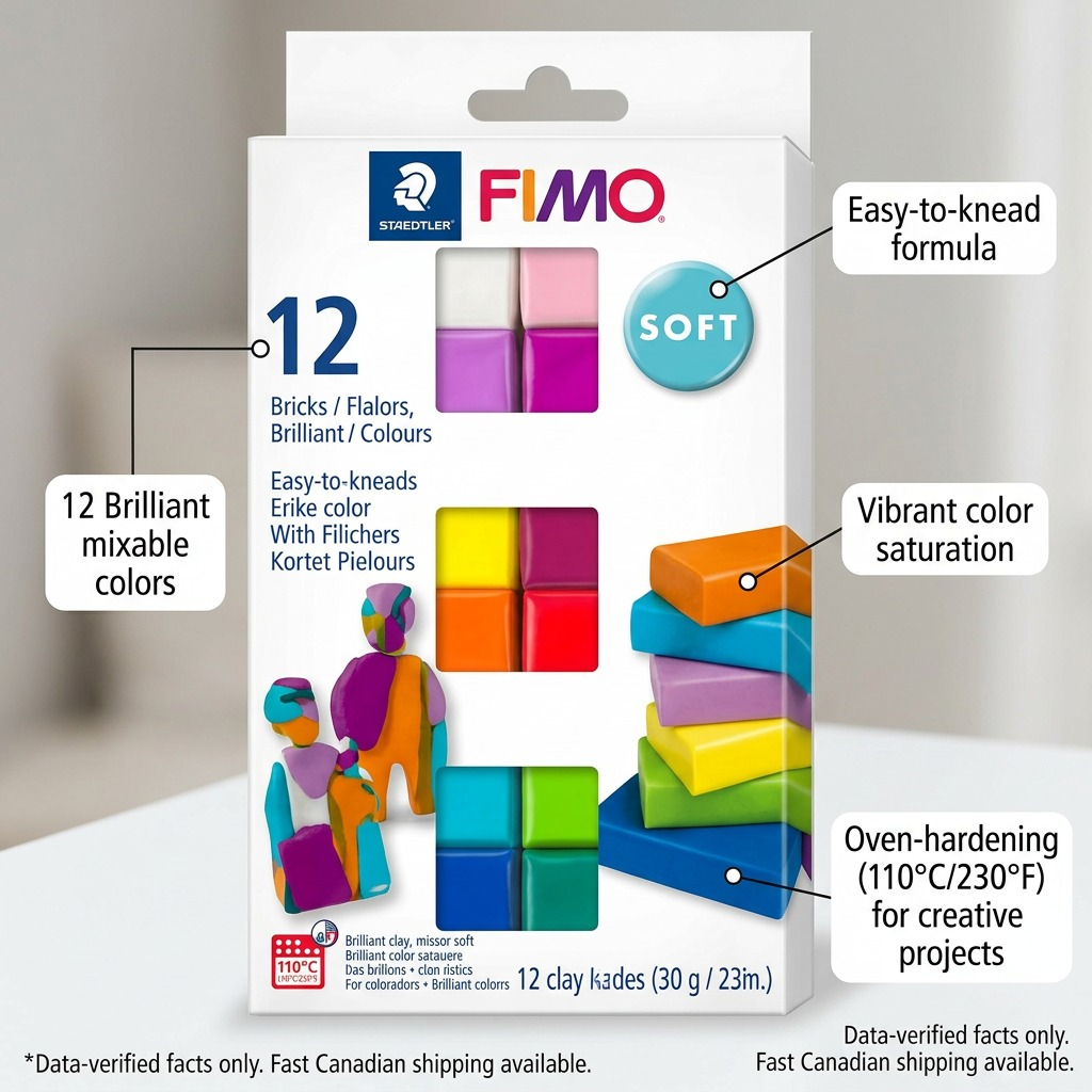 FIMO Soft – Lot de 12 couleurs brillantes, réf. 8023-C12-2 — détail du produit