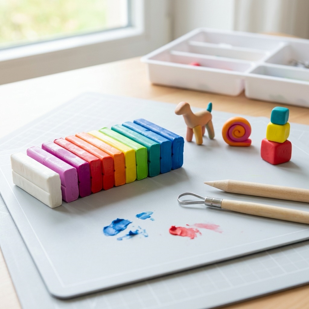 FIMO Soft – Lot de 12 couleurs brillantes, réf. 8023-C12-2 — présentation en utilisation