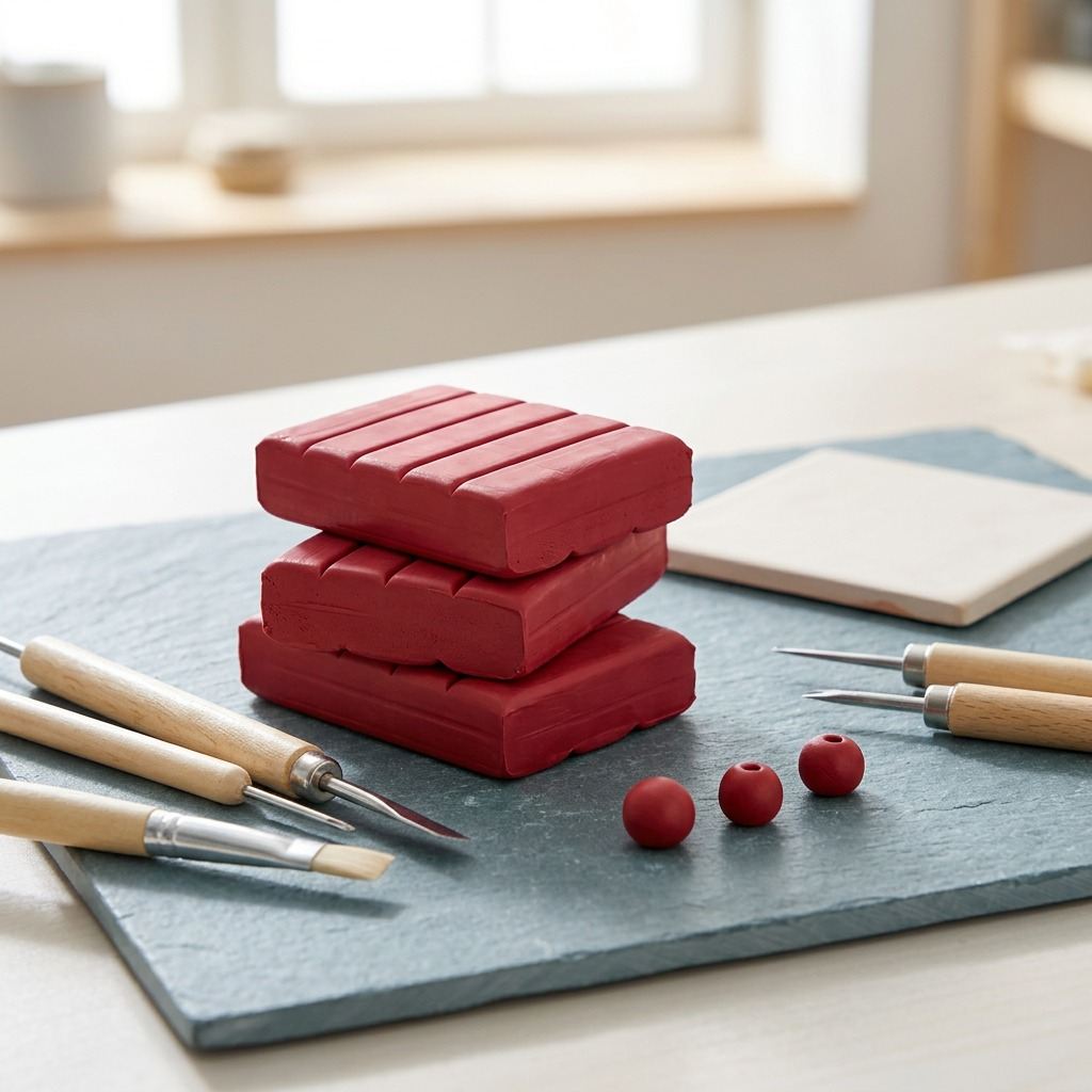 FIMO Soft – Pâte rouge indien 57 g, réf. 8020-24 — vue de l’emballage