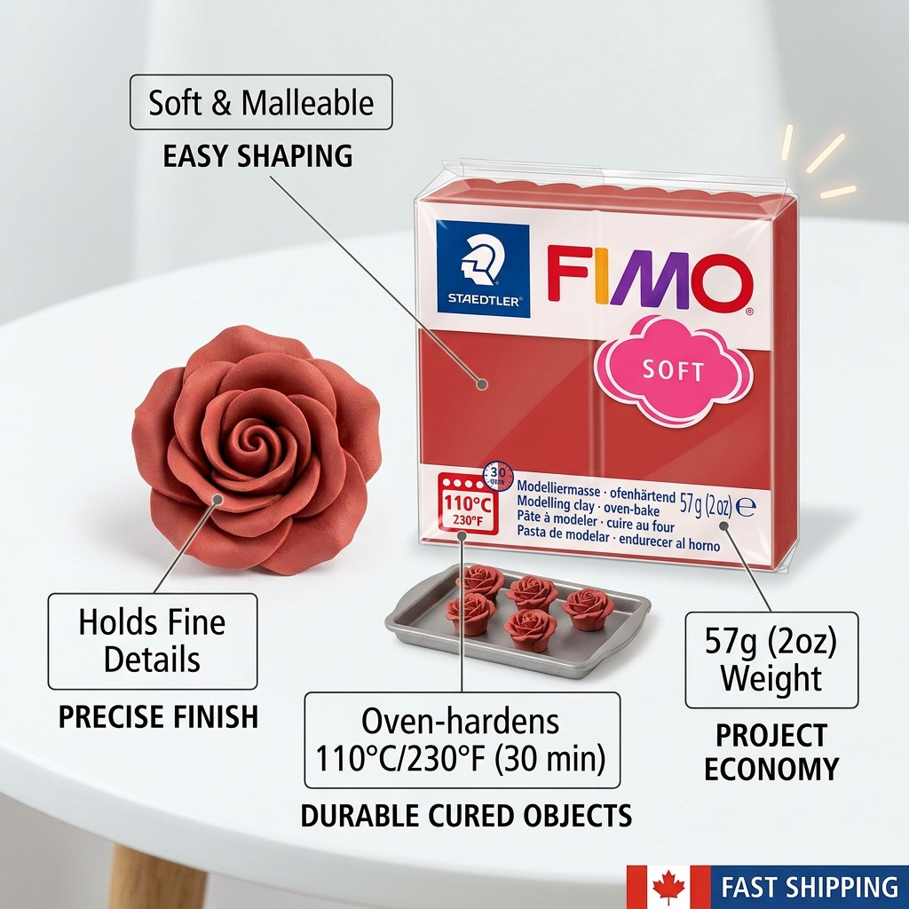 FIMO Soft – Pâte rouge indien 57 g, réf. 8020-24 — vue 5