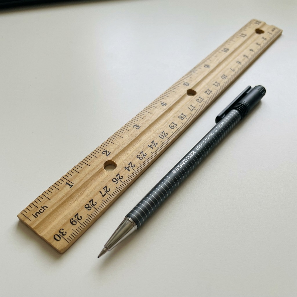 A pure high-resolution heroic shot of the STAEDTLER triplus micro mechanical pencil on a clean white background.