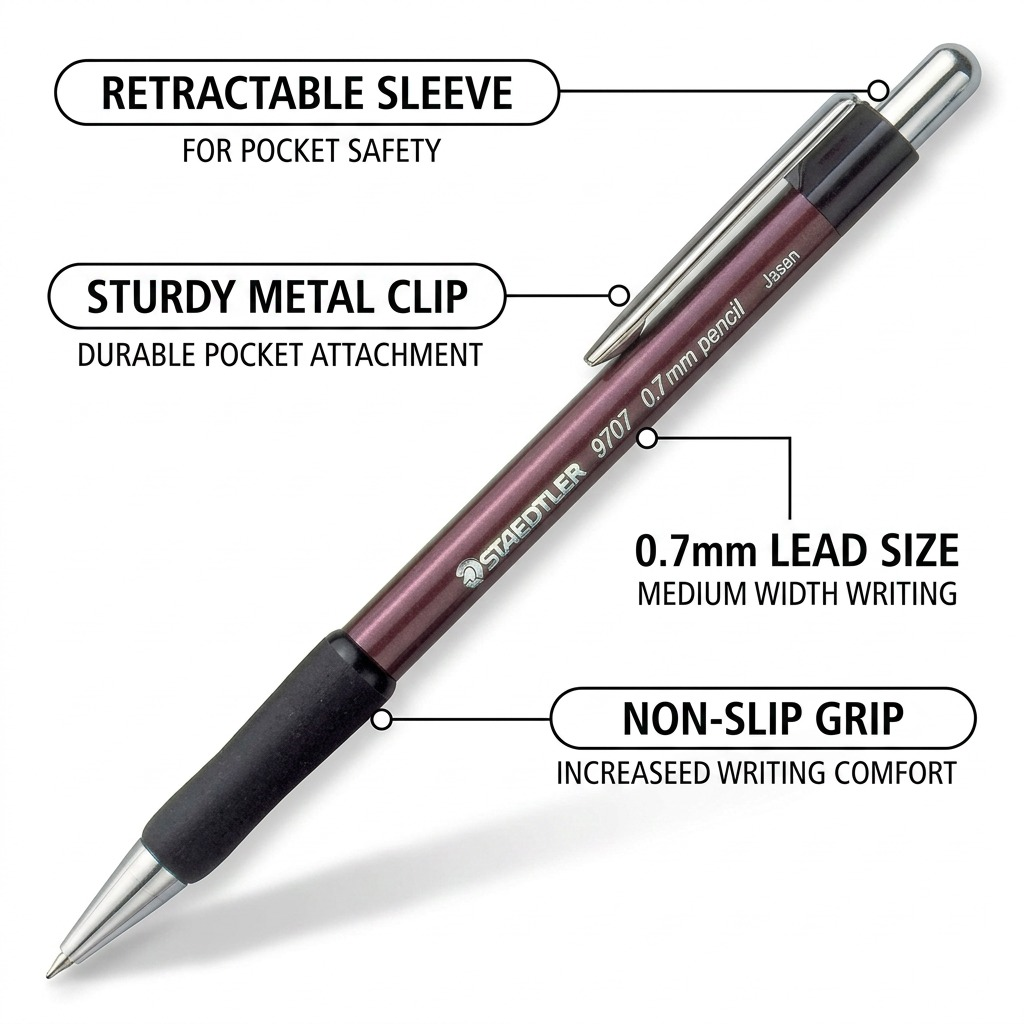 STAEDTLER – Porte-mine 0,7 mm, couleurs assorties, réf. 9707S — vue 6