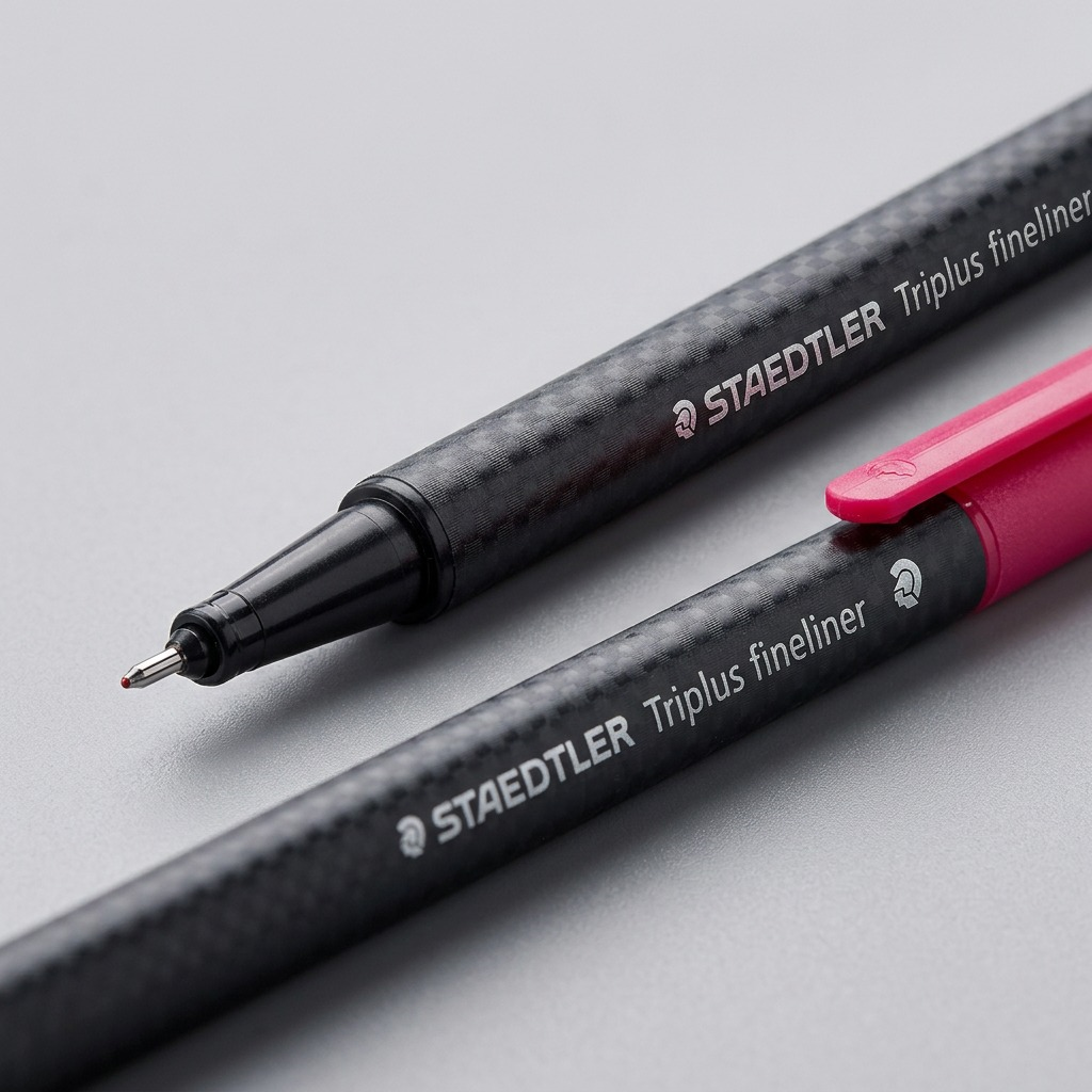 STAEDTLER triplus fineliner – Fineliner rose 0, réf. 334-23-A7 — gros plan des détails