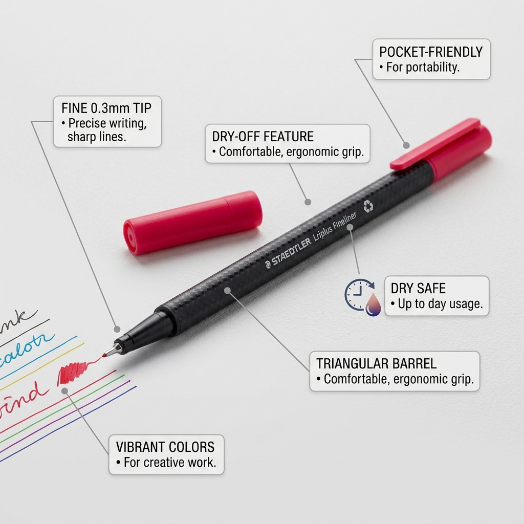 STAEDTLER triplus fineliner – Fineliner rose 0, réf. 334-23-A7 — vue du produit 6