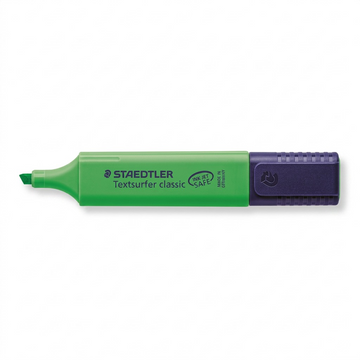 STAEDTLER Textsurfer classic – Surligneur fluorescent vert, référence 364-5-03 — vue sur fond clair