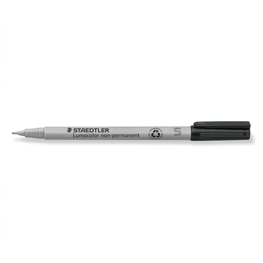 STAEDTLER Lumocolor – Marqueur noir superfin à base d’eau, réf. 311-9-10 — vue du produit sur fond clair