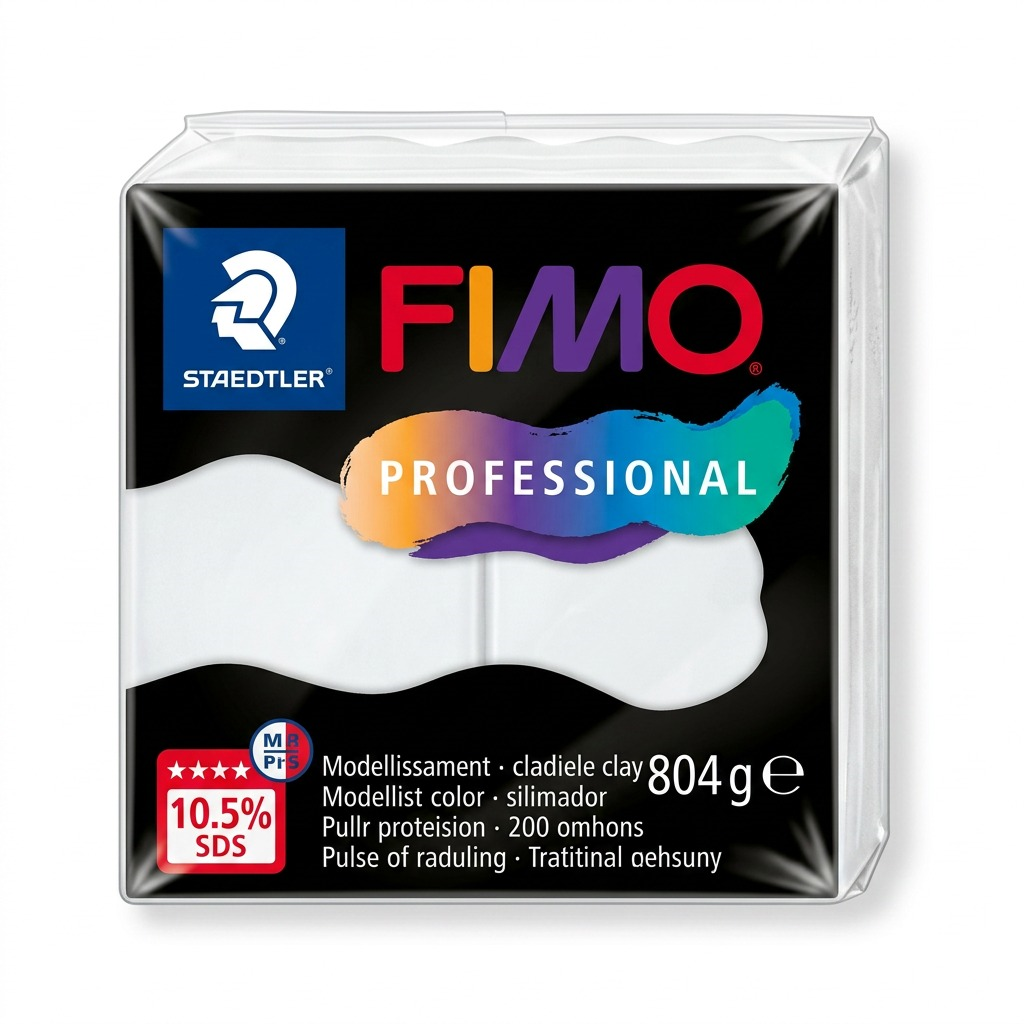 FIMO Professional – Pâte blanche 57 g, réf. 8040-0 — vue sur fond clair