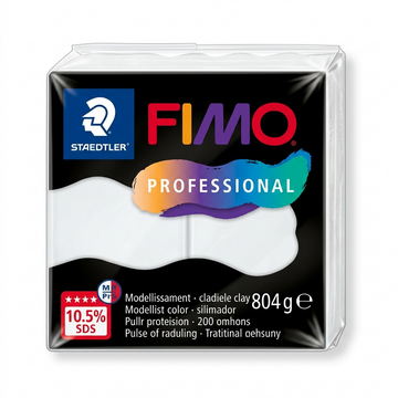 FIMO Professional – Pâte blanche 57 g, réf. 8040-0 — vue sur fond clair