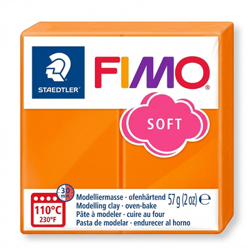 FIMO Soft – Pâte mandarine 57 g, réf. 8020-42 — vue du produit sur fond clair
