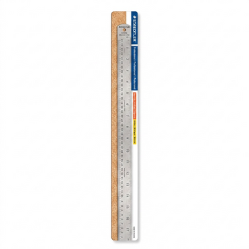 STAEDTLER – Règle en acier 18 po avec dos en liège, réf. 96353-18BK04 — vue 1