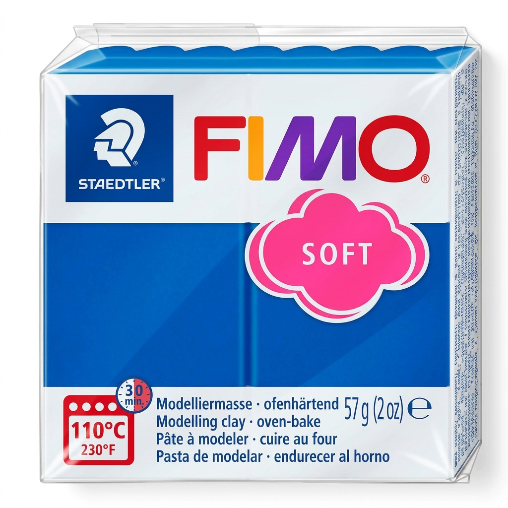 FIMO Soft – Pâte bleu Pacifique 57 g, réf. 8020-37 — vue du produit sur fond clair