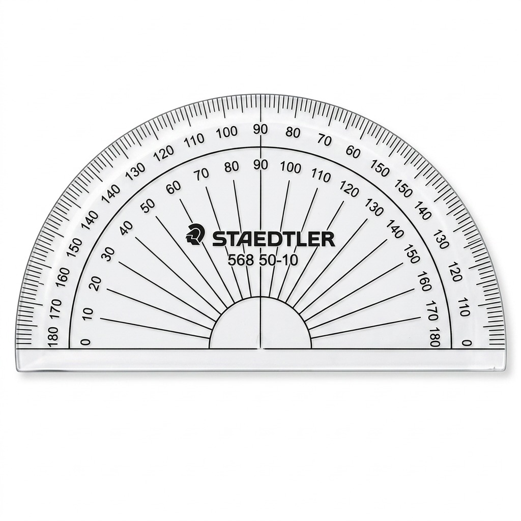 STAEDTLER – Rapporteur 180° gradué, réf. 56850-10PB — vue sur fond clair