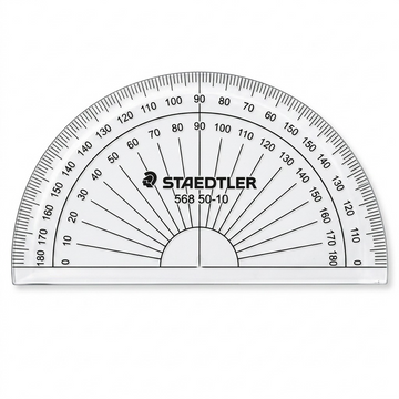 STAEDTLER – Rapporteur 180° gradué, réf. 56850-10PB — vue sur fond clair